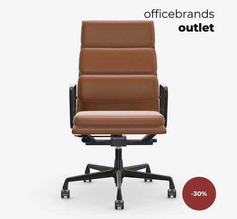 Vitra Soft Pad Chairs EA 219 Leder Cognac (OUTLET)
