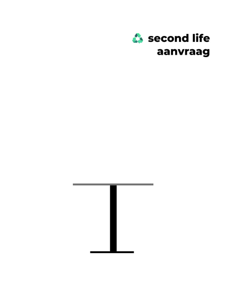 ♻️ Second life kolompoot tafel aanvragen