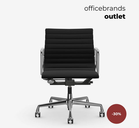Vitra Aluminium Chairs EA 117 Chroom / Hopsak Nero (OUTLET)