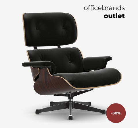 Vitra Lounge Chair Santos Palisander / Leder Nero (OUTLET)