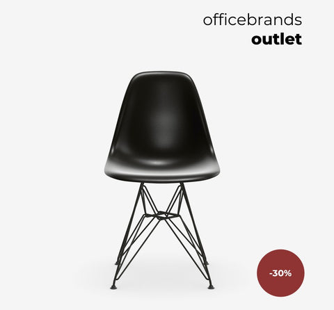 Vitra Plastic Side Chair RE DSR Deep black (OUTLET)