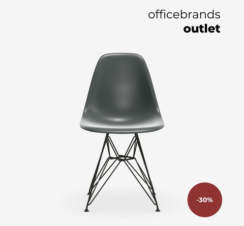 Vitra Plastic Side Chair RE DSR Granite grey (OUTLET)