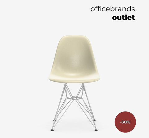 Vitra Fiberglass Side Chair DSR Perkament (OUTLET)
