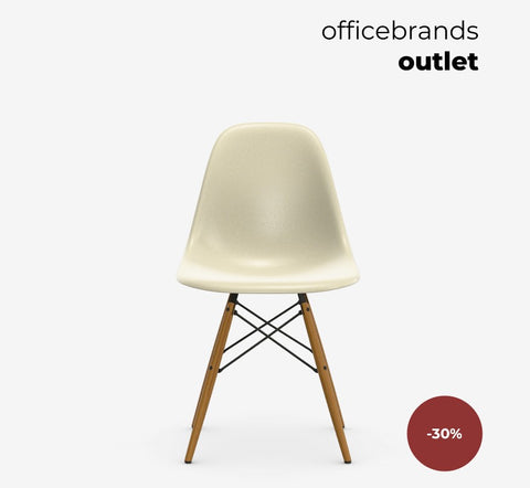 Vitra Fiberglass Side Chair DSW Perkament (OUTLET)