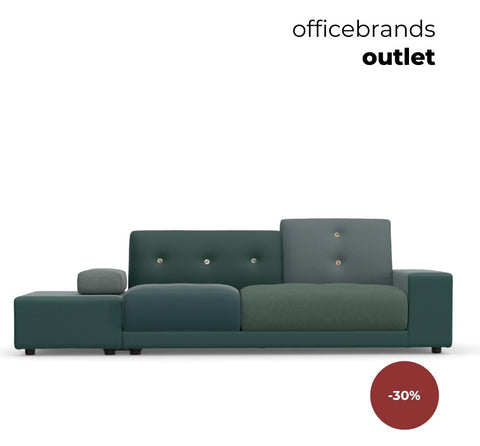 Vitra Polder Sofa Groen / armleuning rechts (OUTLET)