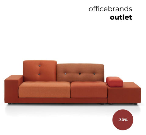Vitra Polder Sofa Rood / armleuning links (OUTLET)