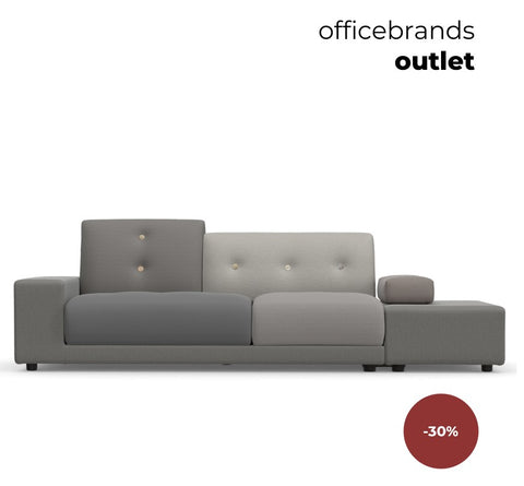 Vitra Polder Sofa Grijs / armleuning links (OUTLET)