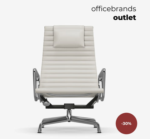 Vitra Aluminium Chair EA 124 Lounge Wit (OUTLET)