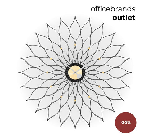 Vitra Sunflower Clock Zwart (OUTLET)