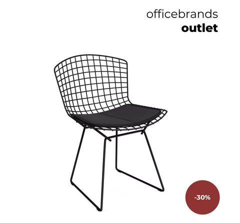 Knoll Bertoia Diamond™ Chair, Seat Pad Zwart (OUTLET)