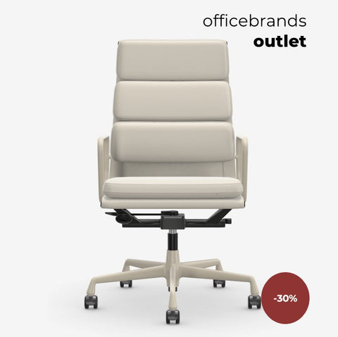 Vitra Soft Pad Chairs EA 219 Leder Snow (OUTLET)