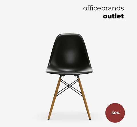 Vitra Plastic Side Chair RE DSW Deep black (OUTLET)