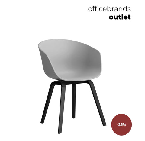 HAY AAC 22 Zwart gelakt eiken / Concrete grey (OUTLET)