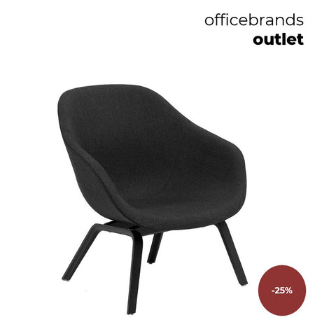 HAY AAL 83 fauteuil Zwart gelakt eiken / Antraciet (OUTLET)