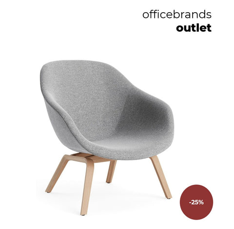 HAY AAL 83 fauteuil Gelakt eiken / Grijs (OUTLET)