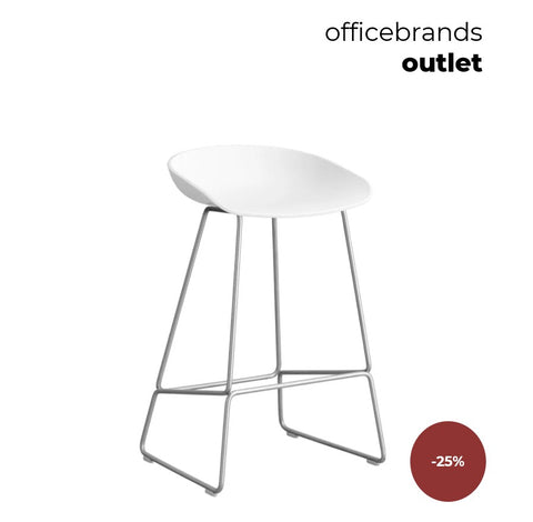 HAY AAS 38 Barkruk low RVS / White (OUTLET)