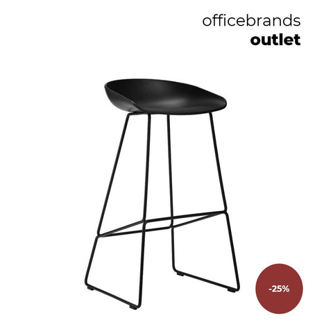 HAY AAS 38 Barkruk high Zwart gepoedercoat / Black (OUTLET)