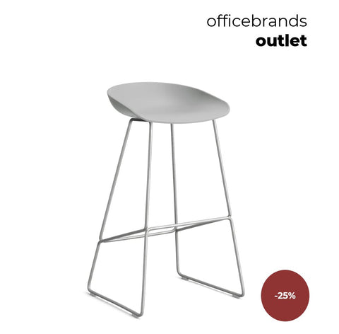 HAY AAS 38 Barkruk high RVS / Concrete grey (OUTLET)