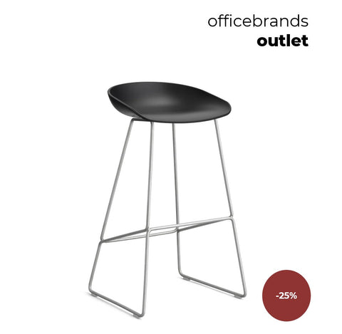 HAY AAS 38 Barkruk high RVS / Black (OUTLET)