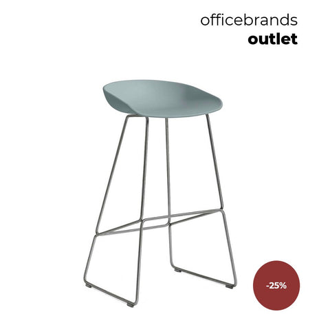 HAY AAS 38 Barkruk high RVS / Dusty Blue (OUTLET)