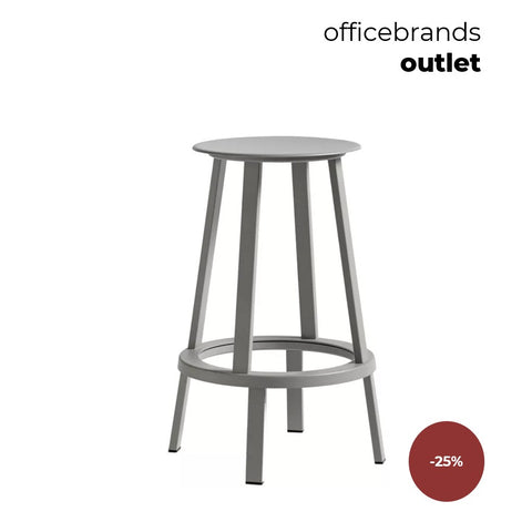 HAY Revolver Barkruk low  / Sky grey (OUTLET)