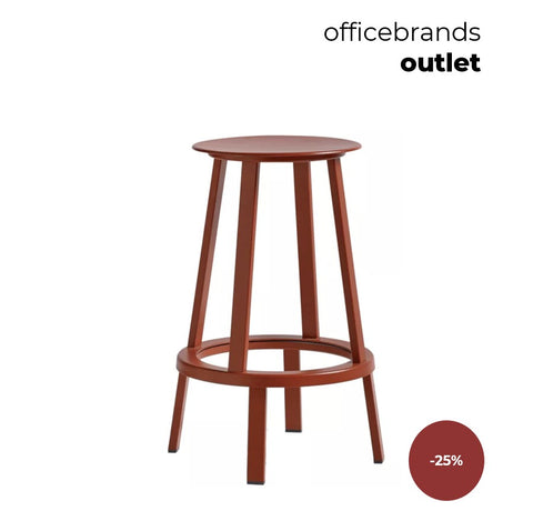 HAY Revolver Barkruk low  / Lava red (OUTLET)