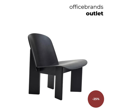 HAY Chisel fauteuil Zwart gelakt eiken (OUTLET)