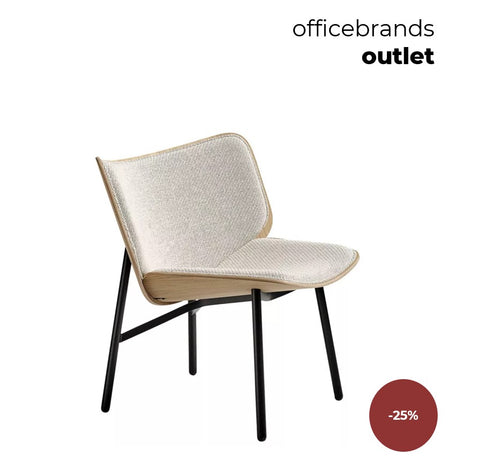 HAY Dapper fauteuil Zwart / Grijs gestoffeerd (OUTLET)